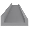 Graue Wandregale Depe 80x9x3cm (4 Stück)
