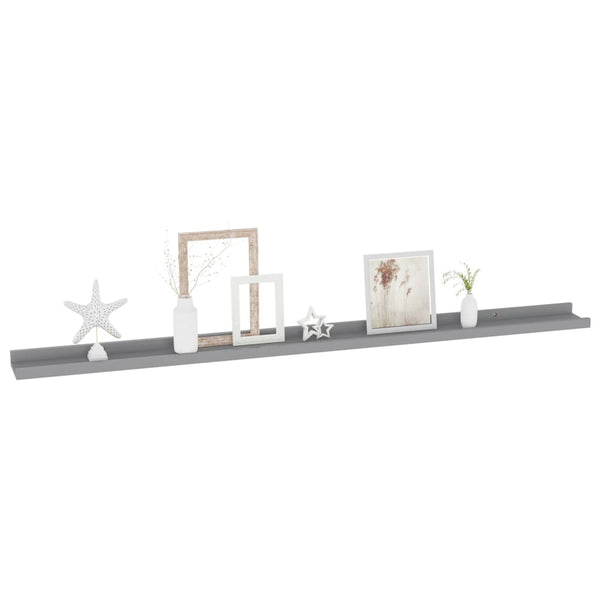 Graues Wandregal Depe 115x9x3cm (4 Stk.)