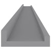 Graues Wandregal Depe 115x9x3cm (4 Stk.)