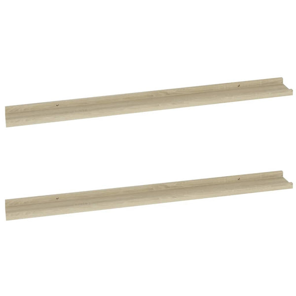 Sonoma-Eiche Wandregale Depe 100x9x3cm (2 Stk.)