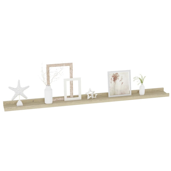 Sonoma-Eiche Wandregale Depe 100x9x3cm (2 Stk.)