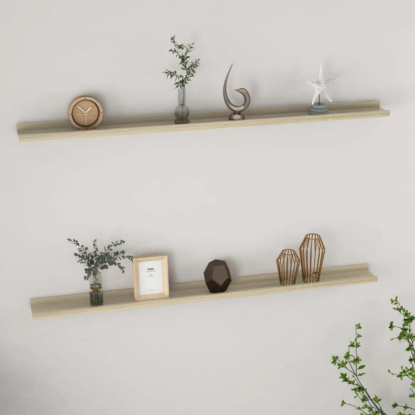 Sonoma-Eiche Wandregale Depe 115x9x3cm (2 Stück)