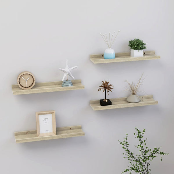Sonoma Eiche Wandregale Depe 40x9x3cm (4 Stk.)