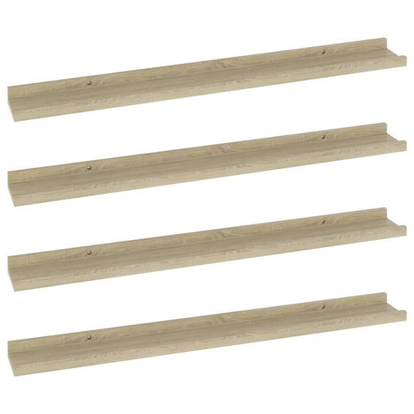 Sonoma-Eiche Wandregale Depe 80x9x3cm (4 Stk.)