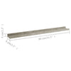 Wandregale Depe, betongrau 80x9x3cm (2 St.)