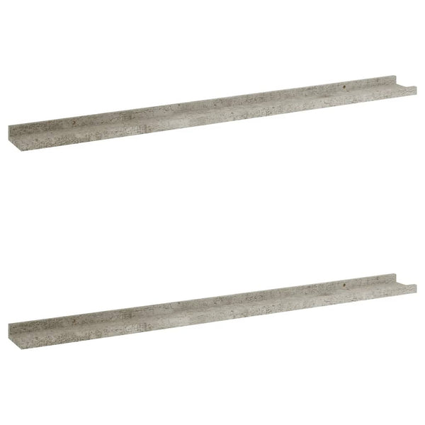 Betongraue Wandregale Depe 100x9x3cm (2 St.)