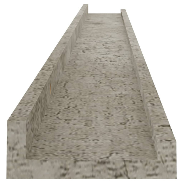 Betongraue Wandregale Depe 100x9x3cm (2 St.)