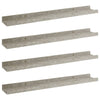 Betongraue Wandregale Depe 60x9x3cm (4 Stück)
