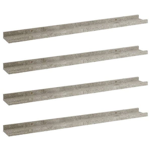 Betongraue Wandregale Depe 80x9x3cm (4 Stück)