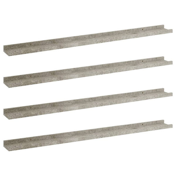 Wandregale Depe, betongrau, 100x9x3cm (4 Stk.)