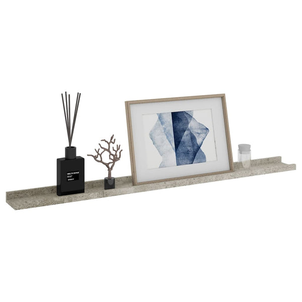 Wandregale Depe, betongrau, 100x9x3cm (4 Stk.)
