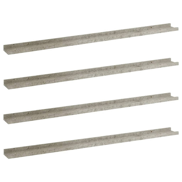 Betoninharmaa seinähyllyt Depe 115x9x3cm (4 kpl)