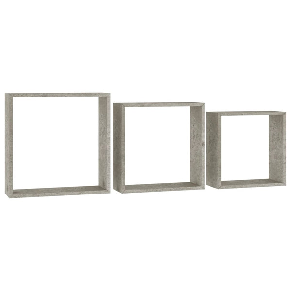 Betongraue Wandwürfelregale Chirisescu (2 Stk.)
