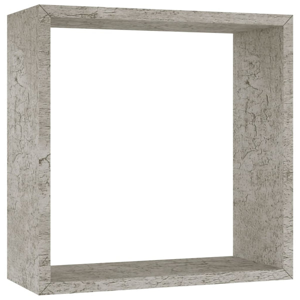 Betongraue Wandwürfelregale Chirisescu (2 Stk.)