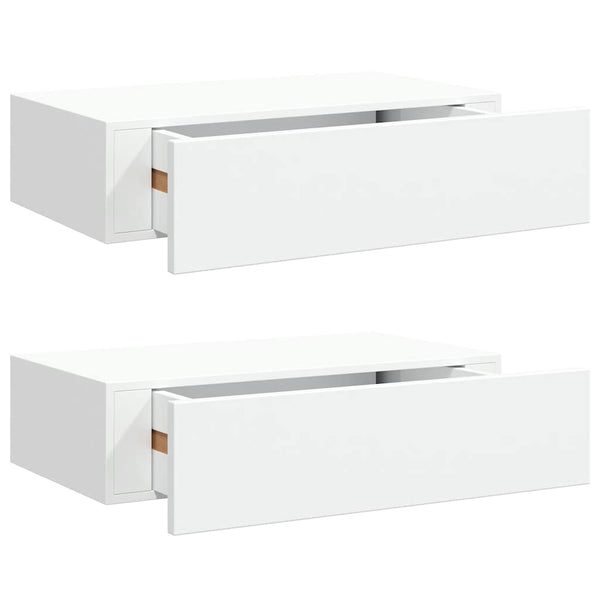 Weiße Wandregale Czank 40x23,5x10cm (2 Stück MDF)