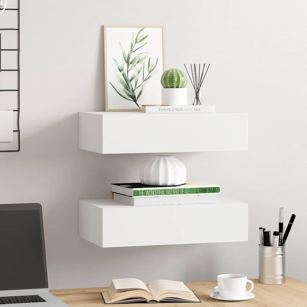 Weiße Wandregale Czank 40x23,5x10cm (2 Stück MDF)