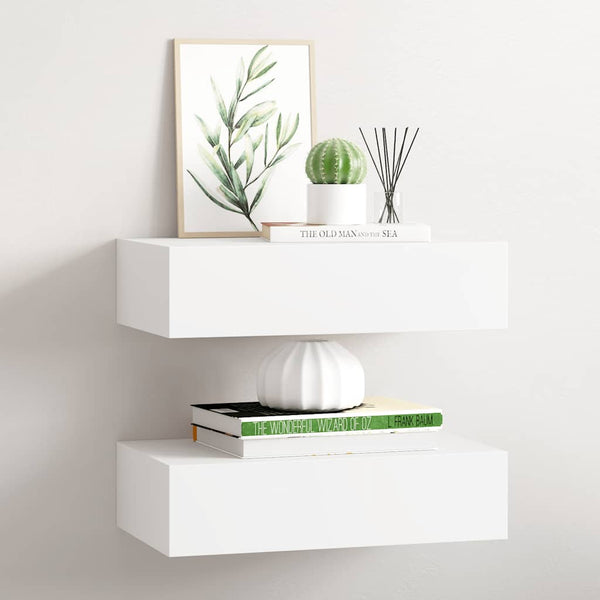Weiße Wandregale Czank 40x23,5x10cm (2 Stück MDF)