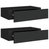 Schwarze Wandregale Czank 40x23,5x10cm (2 Stück MDF)