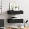 Schwarze Wandregale Czank 40x23,5x10cm (2 Stück MDF)
