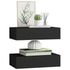 Schwarze Wandregale Czank 40x23,5x10cm (2 Stück MDF)