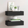 Schwarze Wandregale Czank 40x23,5x10cm (2 Stück MDF)