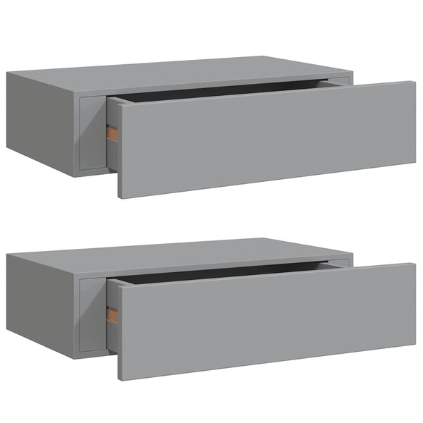 Graues Wandkastenregal Czank 40x23,5x10cm (2 Stück MDF)