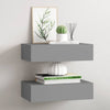 Graues Wandkastenregal Czank 40x23,5x10cm (2 Stück MDF)