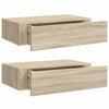 Eiche Wandkastenregale Czank 40x23,5x10cm (2 Stück MDF)
