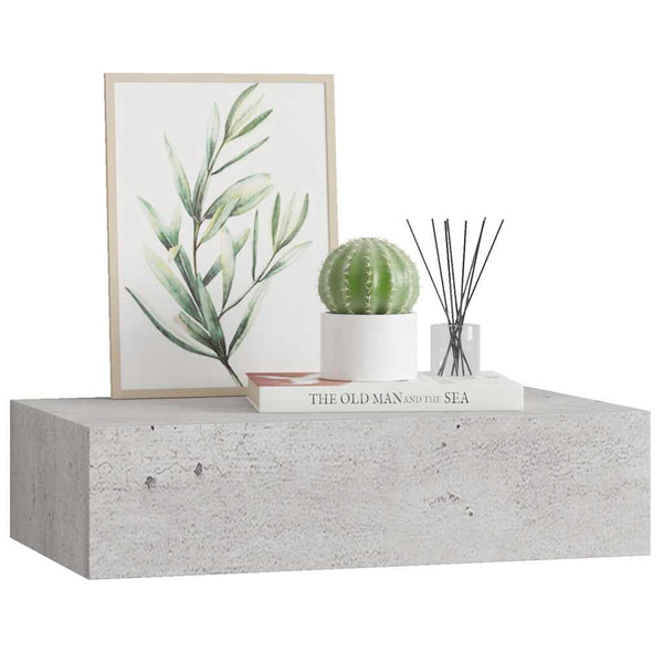 Wandregalbox Czank 40x23,5x10cm (MDF) betongrau