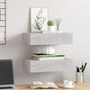Wandregale Czank aus Beton in Grau 40x23,5x10cm (2 Stück MDF)