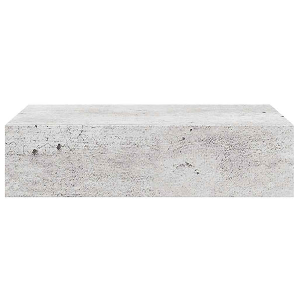 Wandregale Czank aus Beton in Grau 40x23,5x10cm (2 Stück MDF)