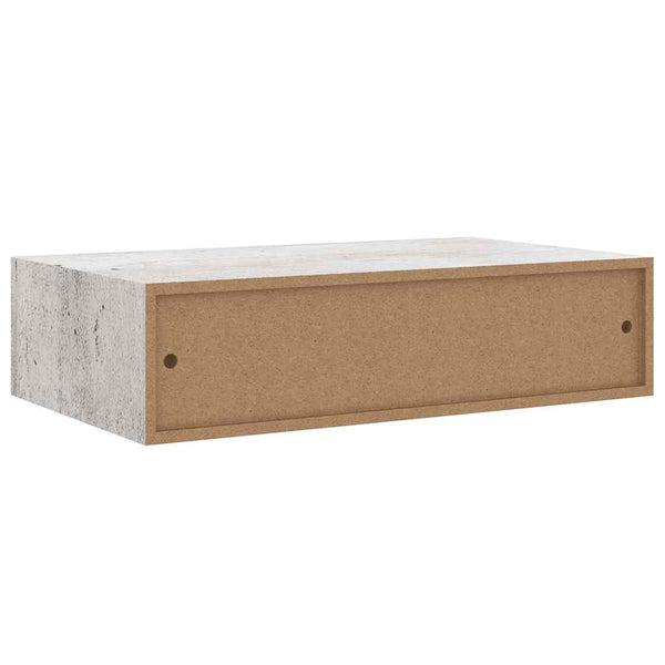 Wandregale Czank aus Beton in Grau 40x23,5x10cm (2 Stück MDF)