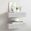 Wandregale Czank aus Beton in Grau 40x23,5x10cm (2 Stück MDF)