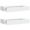Czank 60x23,5x10cm weißes Wandregal (2 Stück MDF)