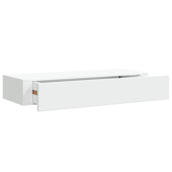 Czank 60x23,5x10cm weißes Wandregal (2 Stück MDF)