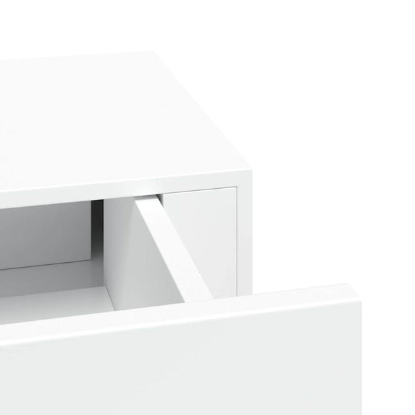 Czank 60x23,5x10cm weißes Wandregal (2 Stück MDF)