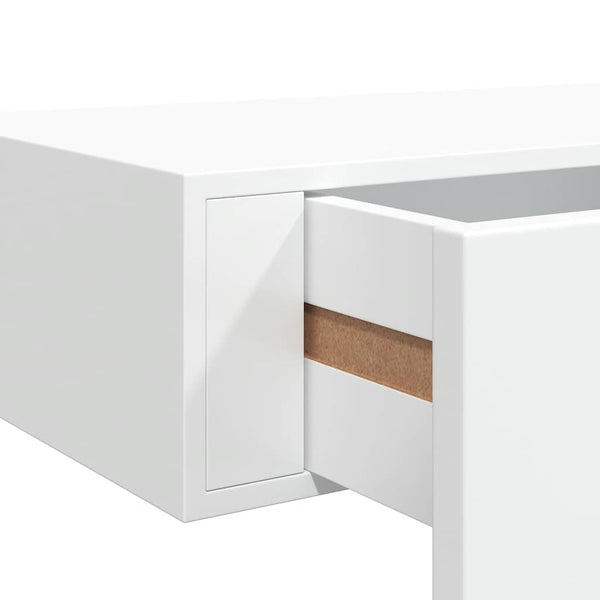 Czank 60x23,5x10cm weißes Wandregal (2 Stück MDF)