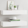 Czank 60x23,5x10cm weißes Wandregal (2 Stück MDF)