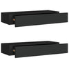 Schwarze Wandregale Czank 60x23,5x10cm (2 Stk. MDF)