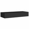 Schwarze Wandregale Czank 60x23,5x10cm (2 Stk. MDF)