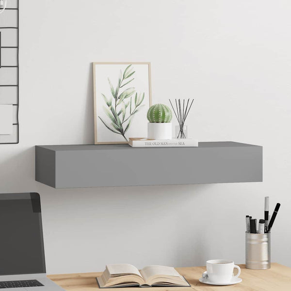 Graues Wandregal Czank 60x23,5x10cm (MDF)