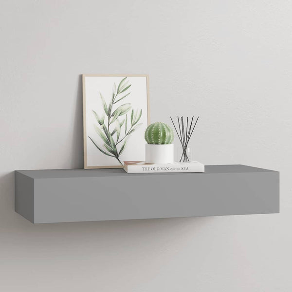 Graues Wandregal Czank 60x23,5x10cm (MDF)