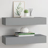 Graues Regal Czank 60x23,5x10cm (2 Stück MDF)