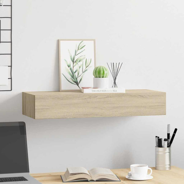 Czank Wandregal Eiche 60x23,5x10cm (MDF)