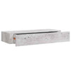 Wandregale Czank aus MDF, betongrau, 60x23,5x10cm (2 Stück)