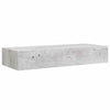 Wandregale Czank aus MDF, betongrau, 60x23,5x10cm (2 Stück)