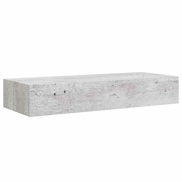 Wandregale Czank aus MDF, betongrau, 60x23,5x10cm (2 Stück)