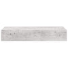 Wandregale Czank aus MDF, betongrau, 60x23,5x10cm (2 Stück)