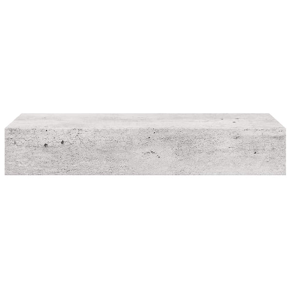 Wandregale Czank aus MDF, betongrau, 60x23,5x10cm (2 Stück)