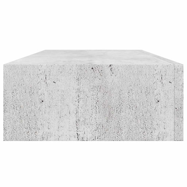 Wandregale Czank aus MDF, betongrau, 60x23,5x10cm (2 Stück)